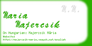 maria majercsik business card