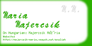 maria majercsik business card